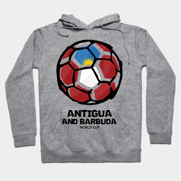 Antigua and Barbuda Football Country Flag Hoodie by KewaleeTee